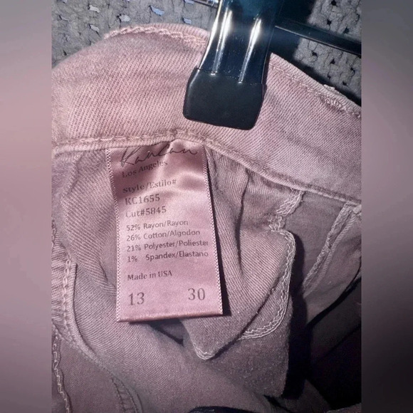 KanCan Womens 30 Skinny Jeans Solid Light Pink High Rise pink rose Colored Denim - Picture 8 of 8